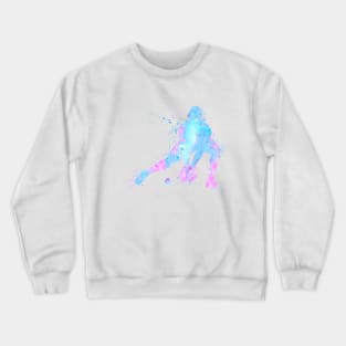 Baseball Catcher Sports Player Watercolor Silhouette Crewneck Sweatshirt